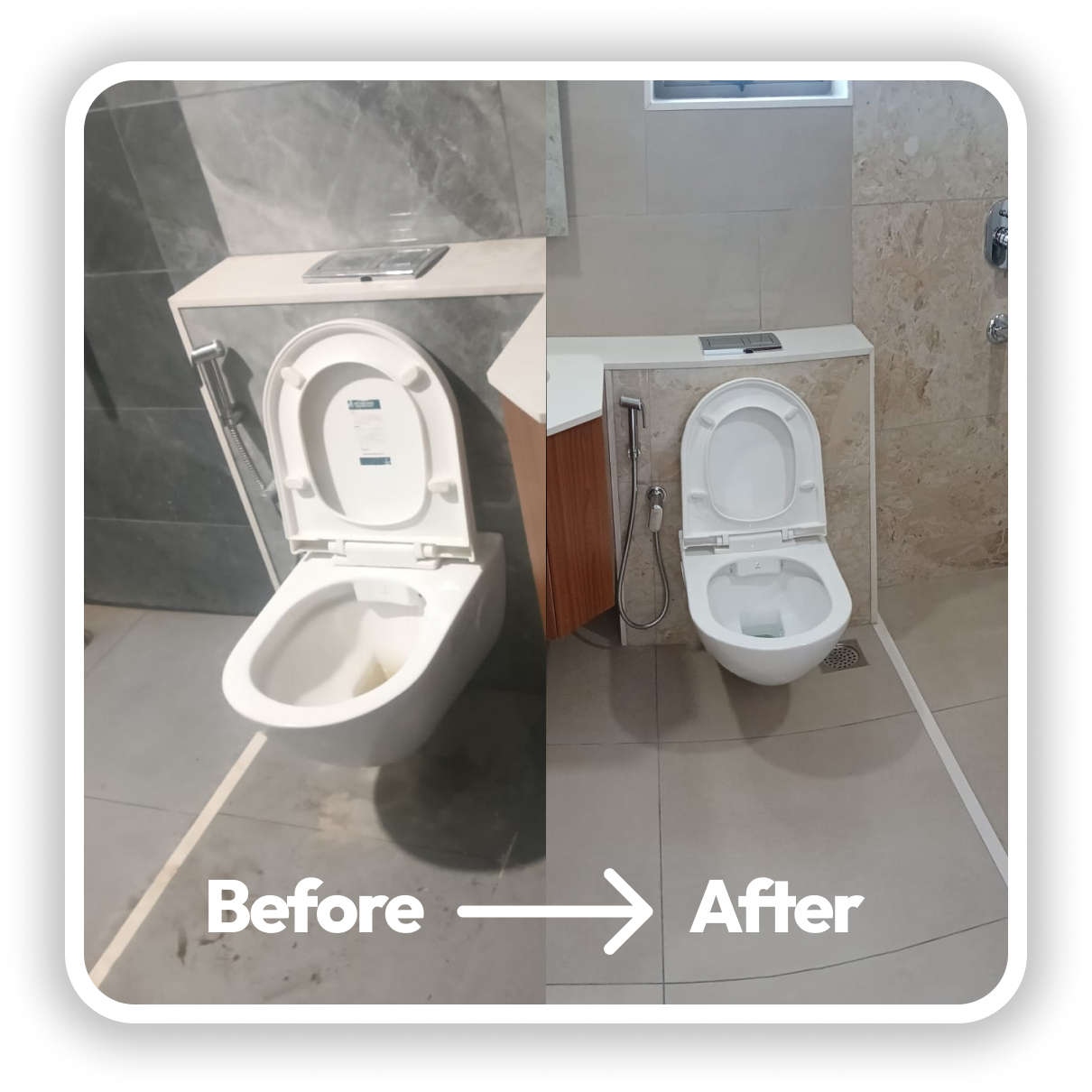 Before and after cleaning 1